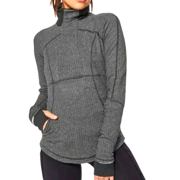 Lululemon Base Runner 1/2 Zip Herringbone Pullover Jacket - Picture 1 of 7